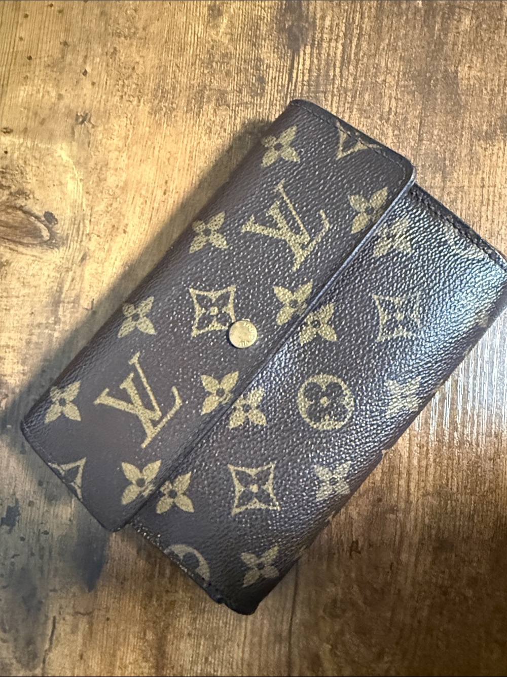 Louis Vuitton Monogram Canvas Wallet in Brown and Gold